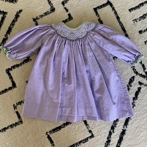Gingham smocked dress